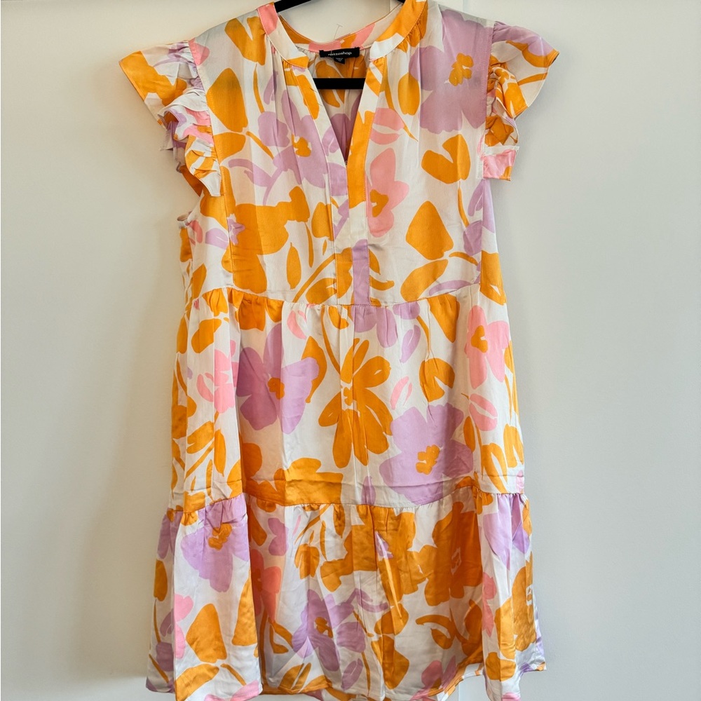 Pink + orange dress